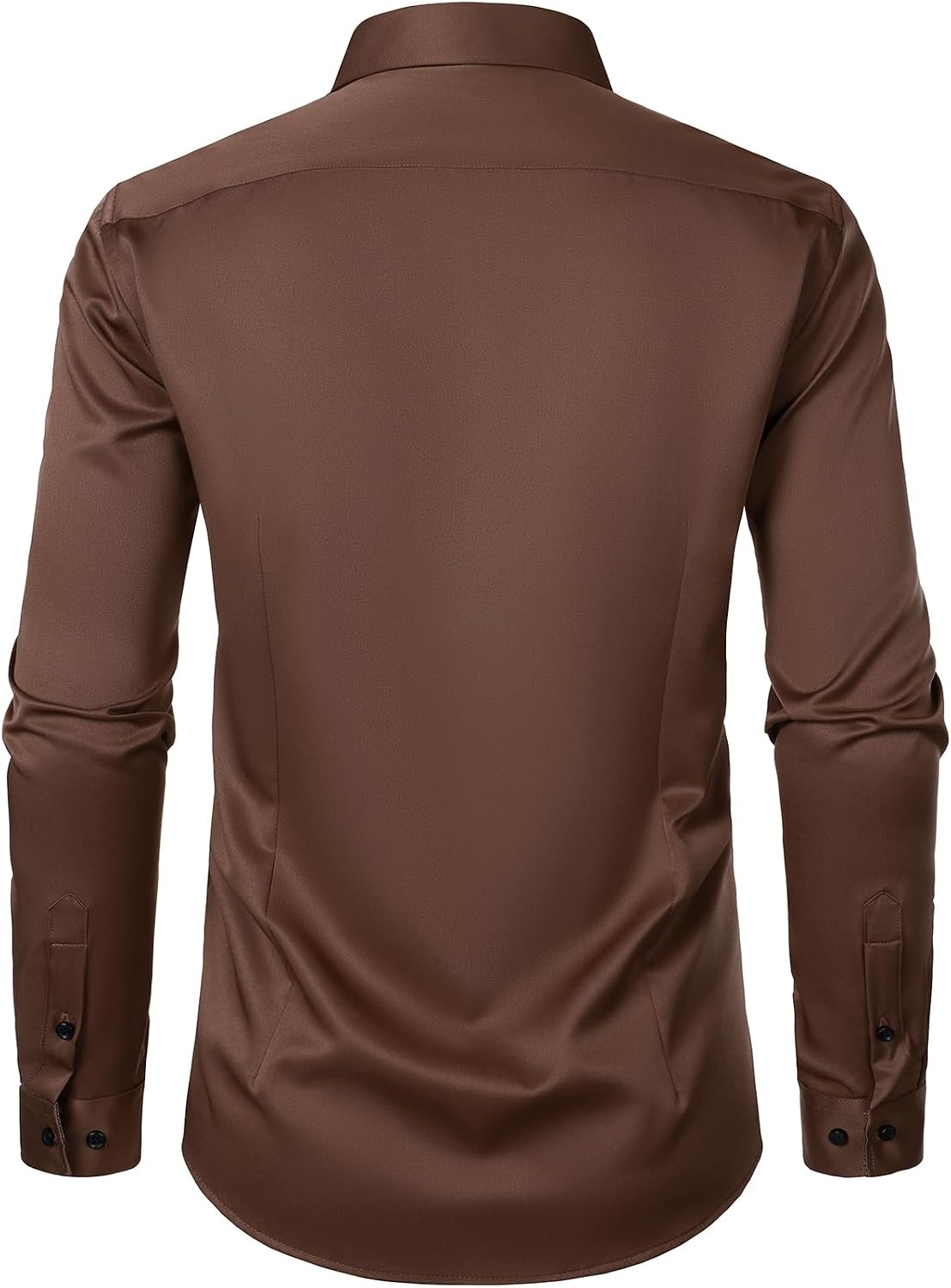 image:imageJEMITOP Mens Stretch MultiUse Dress ShirtsBrown
