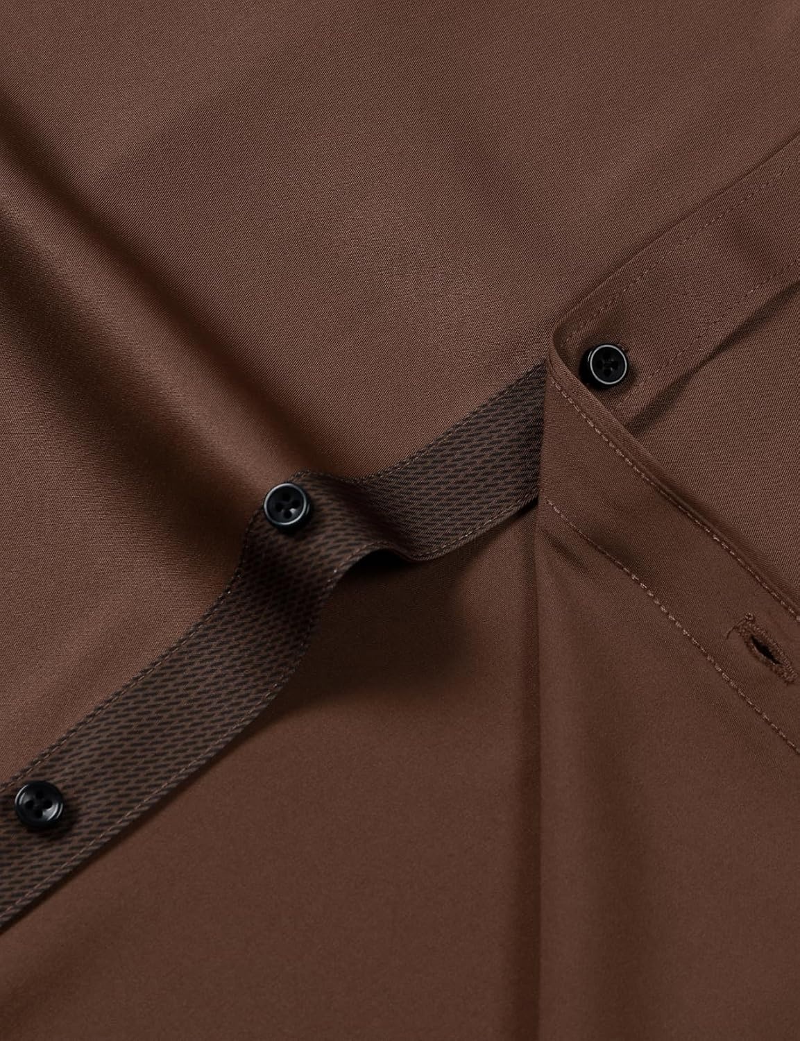 image:imageJEMITOP Mens Stretch MultiUse Dress ShirtsBrown