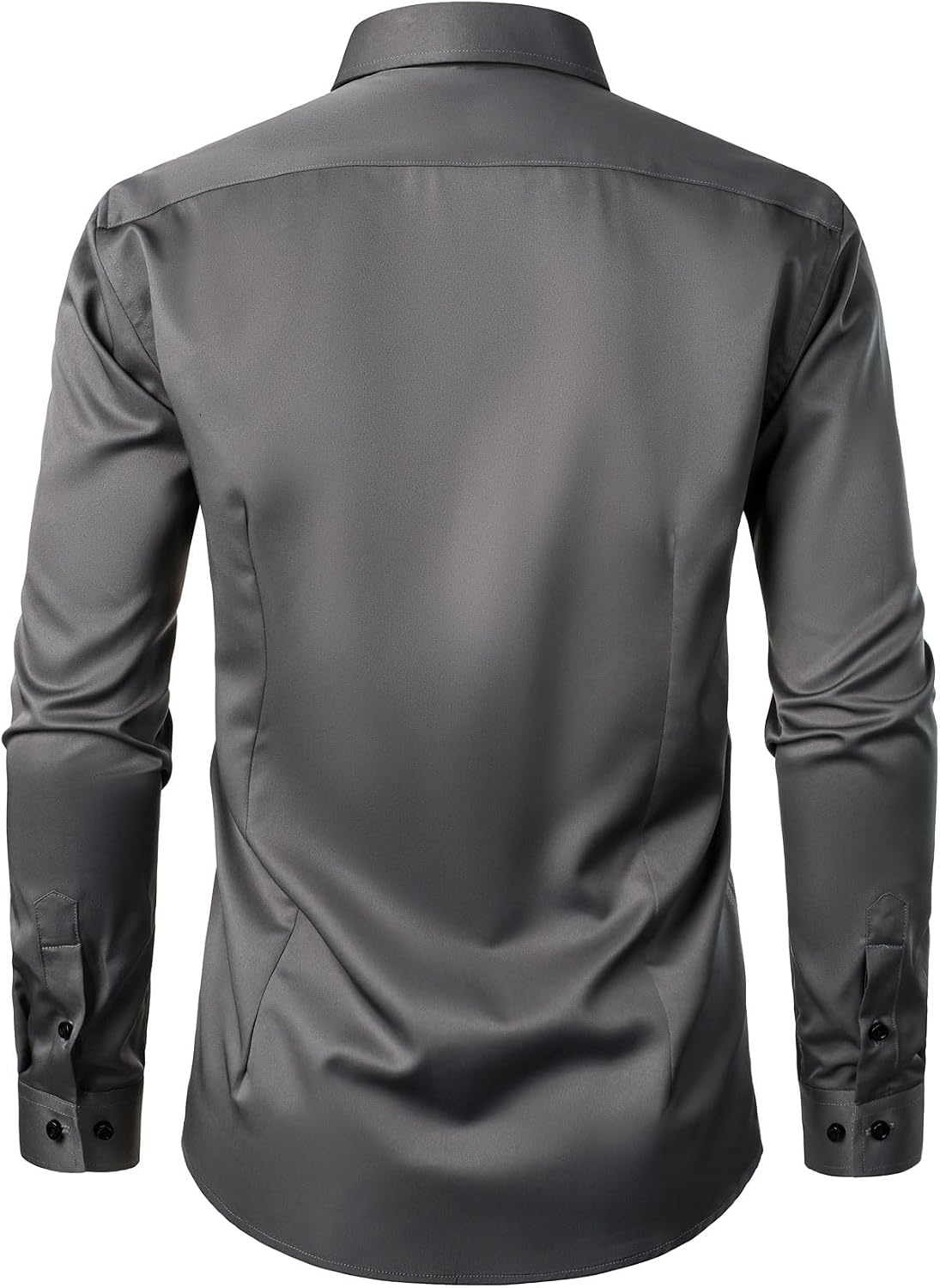 image:imageJEMITOP Mens Stretch MultiUse Dress ShirtsDark Grey