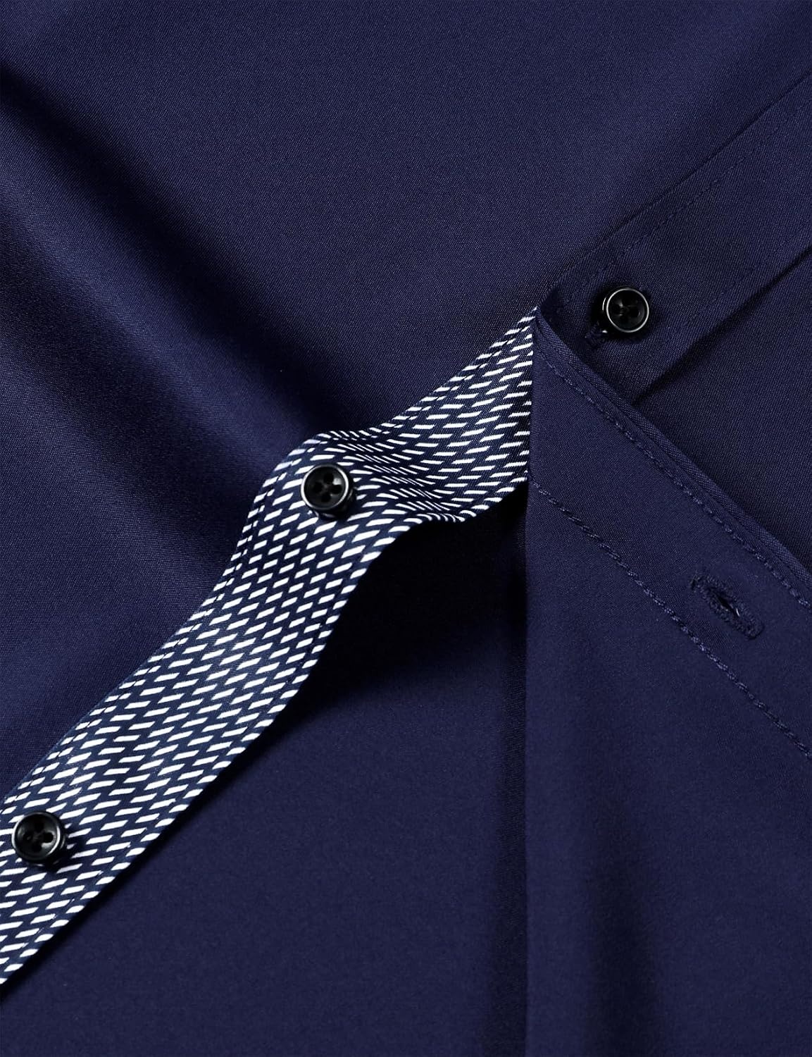 image:imageJEMITOP Mens Stretch MultiUse Dress ShirtsNavy Blue