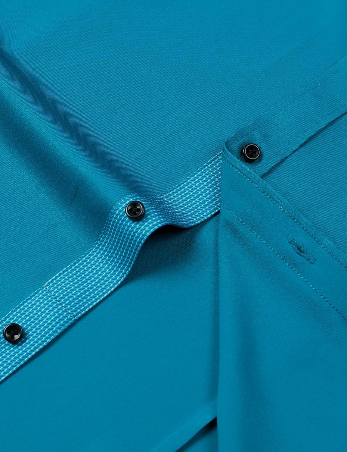 image:imageJEMITOP Mens Stretch MultiUse Dress ShirtsTeal