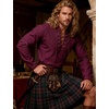 JEMITOP Men’s Renaissance Knight Cotton Lace Up Shirt Without Belt(Burgundy)