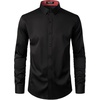 JEMITOP Mens Stretch Multi-Use Dress Shirts(Black)
