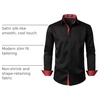 JEMITOP Mens Stretch Multi-Use Dress Shirts(Black)
