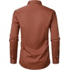 JEMITOP Mens Stretch Multi-Use Dress Shirts(Burnt Orange)