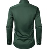JEMITOP Mens Stretch Multi-Use Dress Shirts(Dark Green)