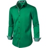 JEMITOP Mens Stretch Multi-Use Dress Shirts(Green)