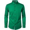 JEMITOP Mens Stretch Multi-Use Dress Shirts(Green)