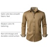 JEMITOP Mens Stretch Multi-Use Dress Shirts(Khaki)