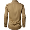 JEMITOP Mens Stretch Multi-Use Dress Shirts(Khaki)