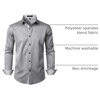 JEMITOP Mens Stretch Multi-Use Dress Shirts(Light Grey)