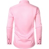 JEMITOP Mens Stretch Multi-Use Dress Shirts(Pink)