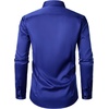JEMITOP Mens Stretch Multi-Use Dress Shirts(Royal Blue)