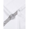 JEMITOP Mens Stretch Multi-Use Dress Shirts(Solid White)