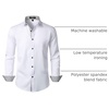 JEMITOP Mens Stretch Multi-Use Dress Shirts(White)