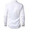 JEMITOP Mens Stretch Multi-Use Dress Shirts(White)