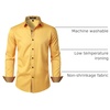 JEMITOP Mens Stretch Multi-Use Dress Shirts(Yellow)