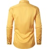 JEMITOP Mens Stretch Multi-Use Dress Shirts(Yellow)