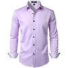 JEMITOP Mens Stretch Multi-Use Dress Shirts(Lavender Purple)