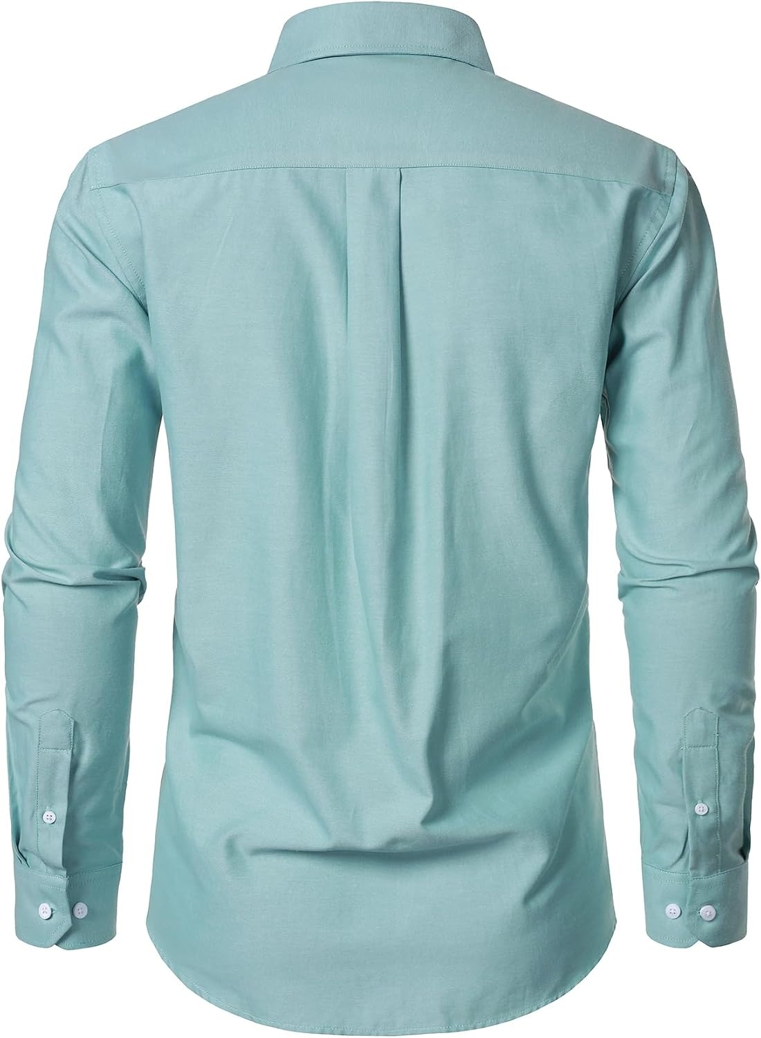 image:imageJEMITOP Mens Lightweight Oxford Long Sleeve ShirtsAqua Green