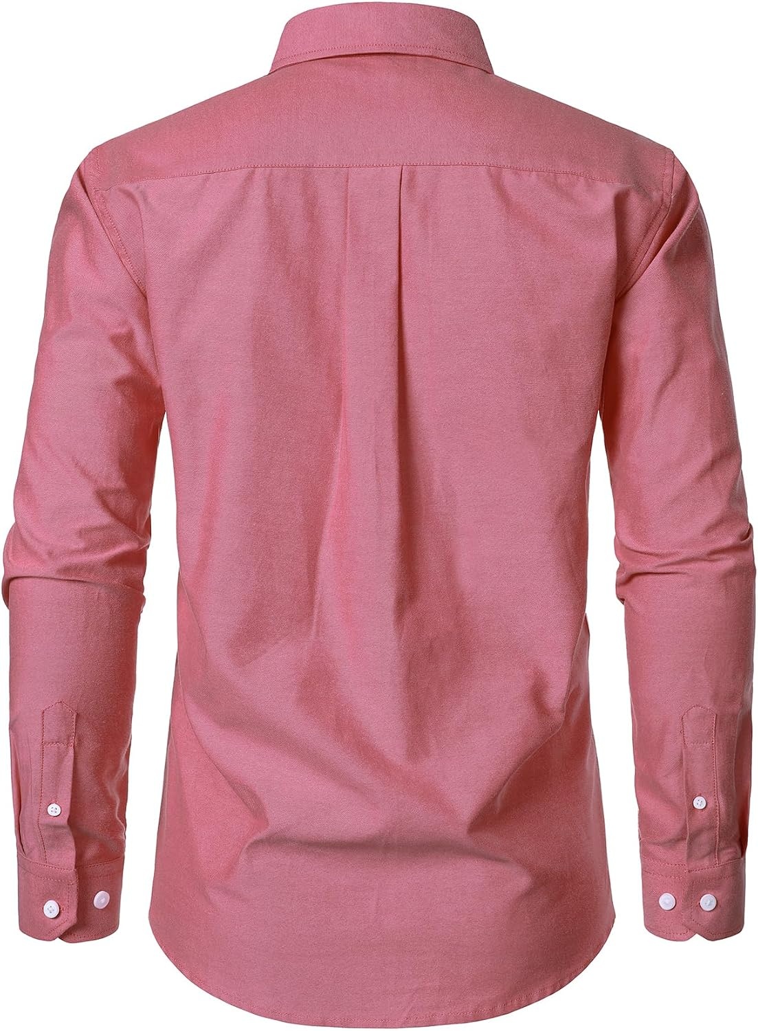 image:imageJEMITOP Mens Lightweight Oxford Long Sleeve ShirtsCoral Red