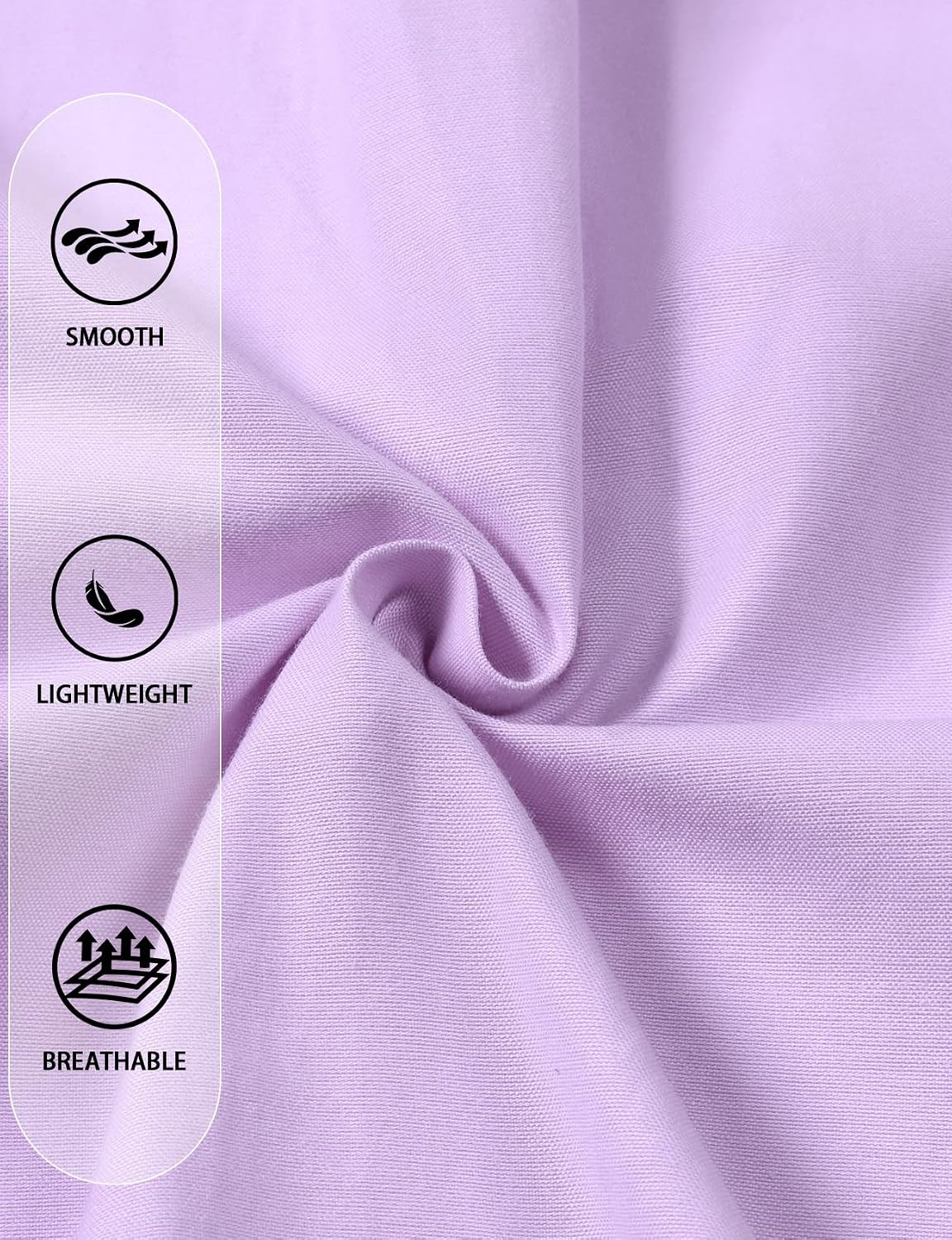 image:imageJEMITOP Mens Lightweight Oxford Long Sleeve ShirtsLavender Purple