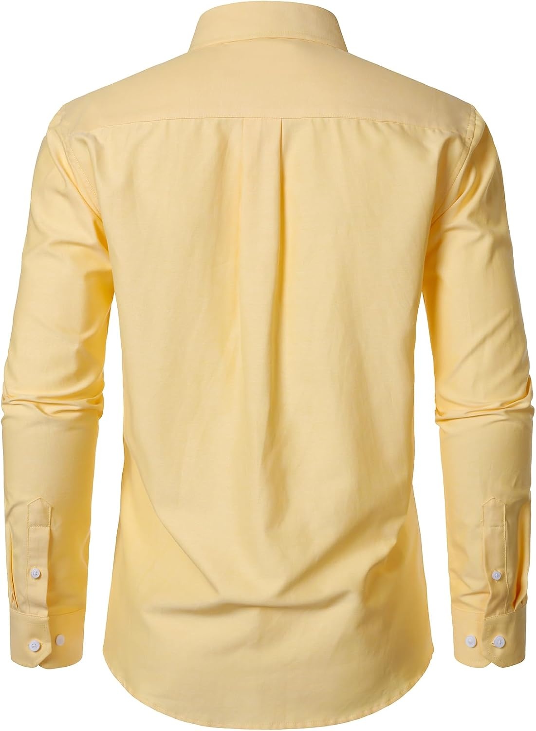 image:imageJEMITOP Mens Lightweight Oxford Long Sleeve ShirtsLemon Yellow