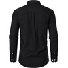 JEMITOP Mens Lightweight Oxford Long Sleeve Shirts(Black)