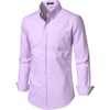 JEMITOP Mens Lightweight Oxford Long Sleeve Shirts(Lavender Purple)