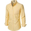 JEMITOP Mens Lightweight Oxford Long Sleeve Shirts(Lemon Yellow)