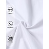 JEMITOP Mens Lightweight Oxford Long Sleeve Shirts(White)