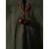 JEMITOP Mens Renaissance Costume Top Pirate Viking Shirt(Army Green)