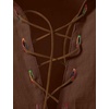 JEMITOP Mens Renaissance Costume Top Pirate Viking Shirt(Brown)