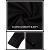 JEMITOP Mens Wrinkle-Free Mandarin Collar Dress Shirt(Black)