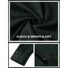JEMITOP Mens Wrinkle-Free Mandarin Collar Dress Shirt(Dark Green)