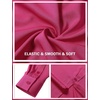 JEMITOP Mens Wrinkle-Free Mandarin Collar Dress Shirt(Hot Pink)