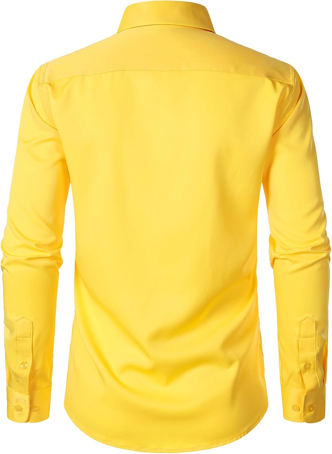 image:imageJEMITOP Mens Stretch WrinkleFree Soft Dress ShirtsLemon Yellow
