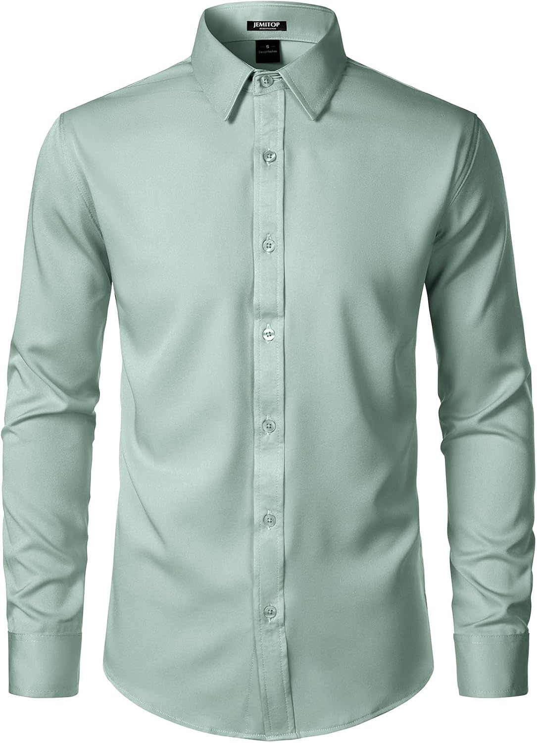 image:imageJEMITOP Mens Stretch WrinkleFree Soft Dress ShirtsTurquoise