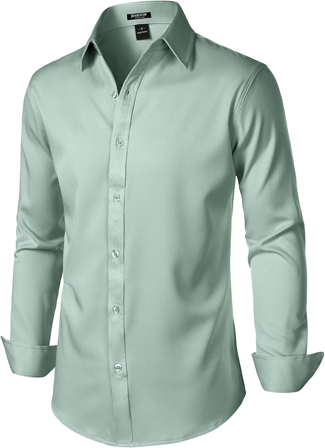 image:imageJEMITOP Mens Stretch WrinkleFree Soft Dress ShirtsTurquoise