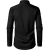 JEMITOP Mens Stretch Wrinkle-Free Soft Dress Shirts(Black)