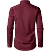 JEMITOP Mens Stretch Wrinkle-Free Soft Dress Shirts(Burgundy)
