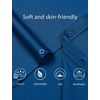 JEMITOP Mens Stretch Wrinkle-Free Soft Dress Shirts(Dark Blue)