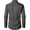 JEMITOP Mens Stretch Wrinkle-Free Soft Dress Shirts(Dark Grey)
