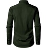 JEMITOP Mens Stretch Wrinkle-Free Soft Dress Shirts(Deep Forest Green)