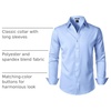 JEMITOP Mens Stretch Wrinkle-Free Soft Dress Shirts(Light Blue)