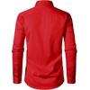 JEMITOP Mens Stretch Wrinkle-Free Soft Dress Shirts(Red)