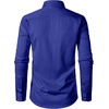 JEMITOP Mens Stretch Wrinkle-Free Soft Dress Shirts(Royal Blue)