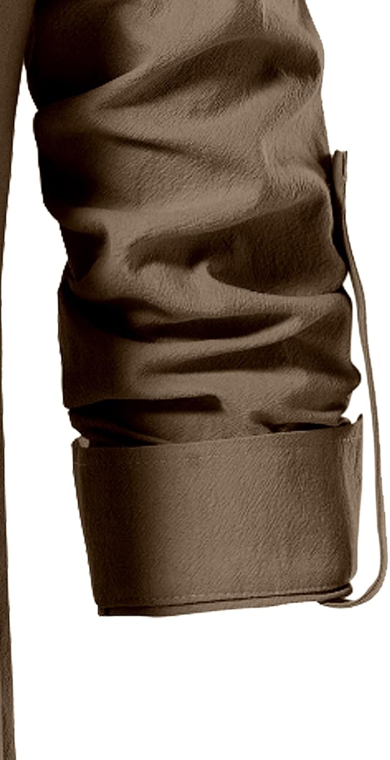 image:imageJEMITOP Mens Pure Cotton Renaissance Lace Up ShirtCoffee