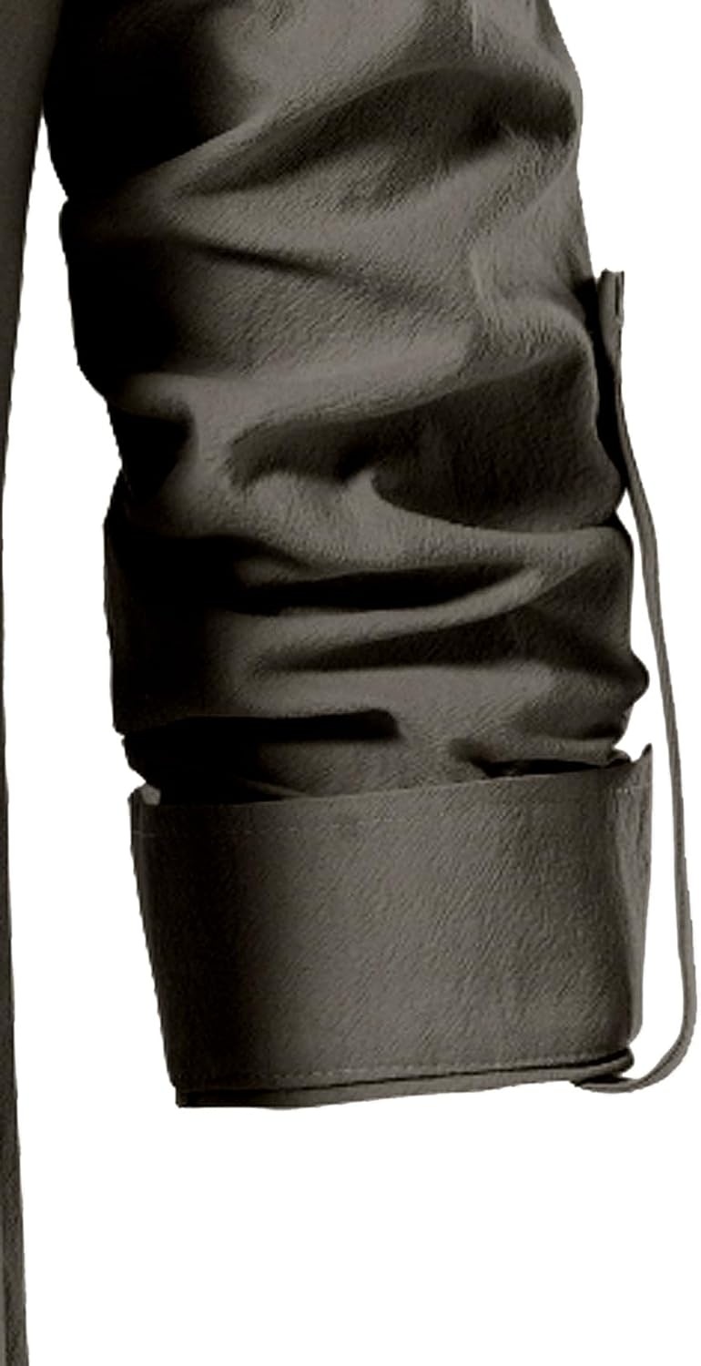 image:imageJEMITOP Mens Pure Cotton Renaissance Lace Up ShirtDark Grey