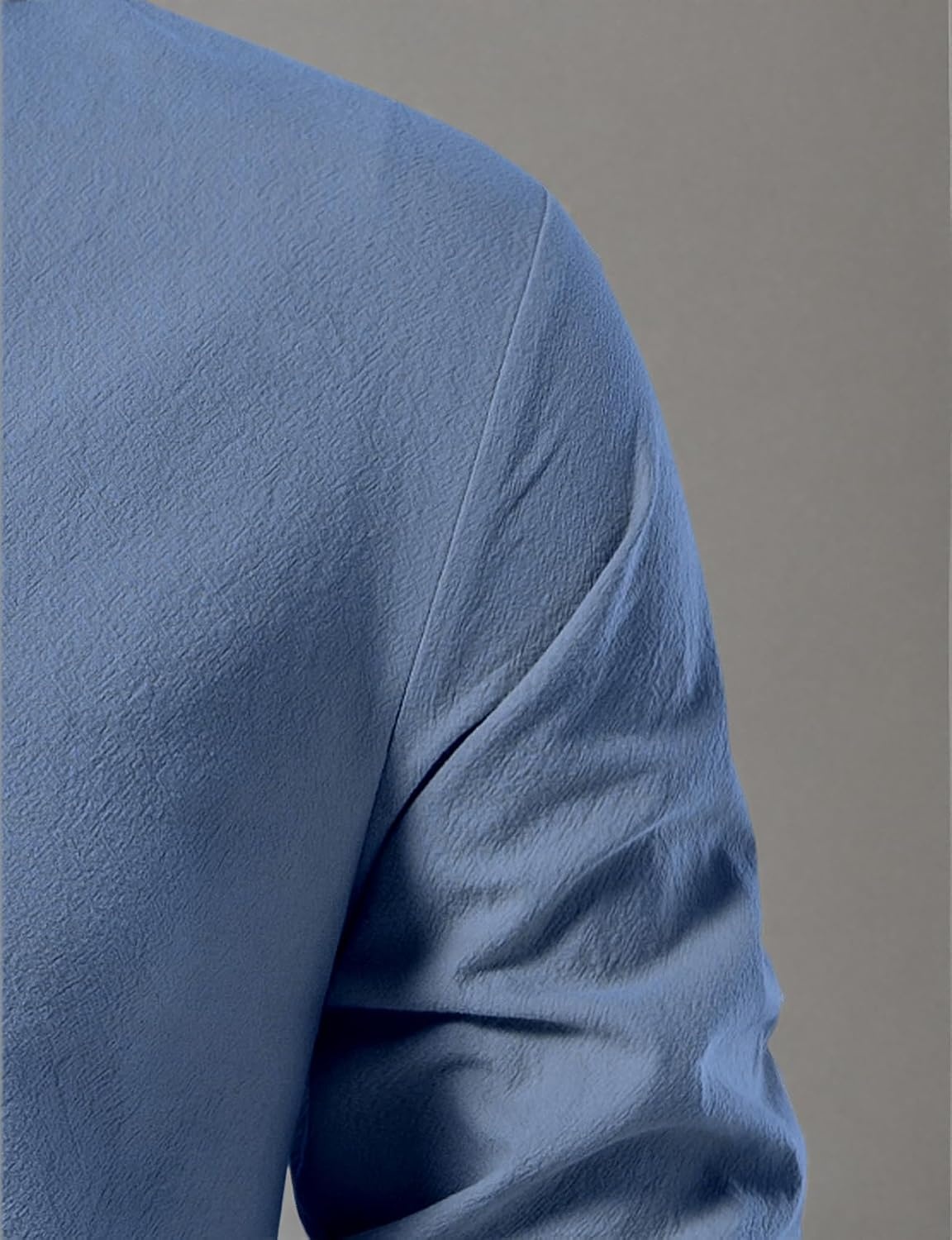 image:imageJEMITOP Mens Pure Cotton Renaissance Lace Up ShirtIndigo Blue